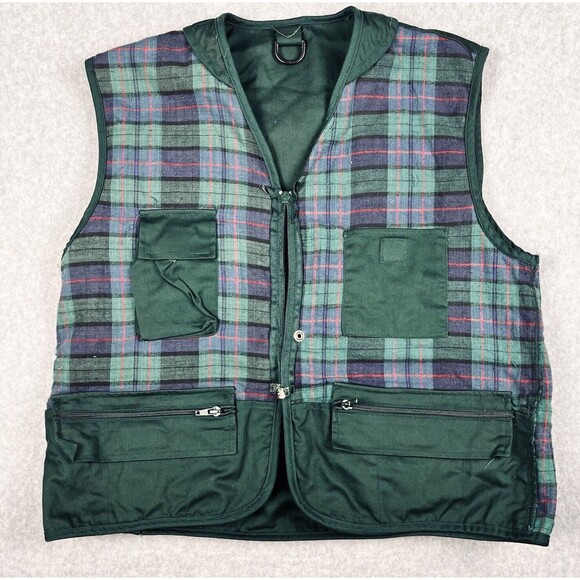 Rio Bravo Vest Hunter Green Reversible Cargo Tactical Utility Fishing Outdoorsy - Picture 3 of 16